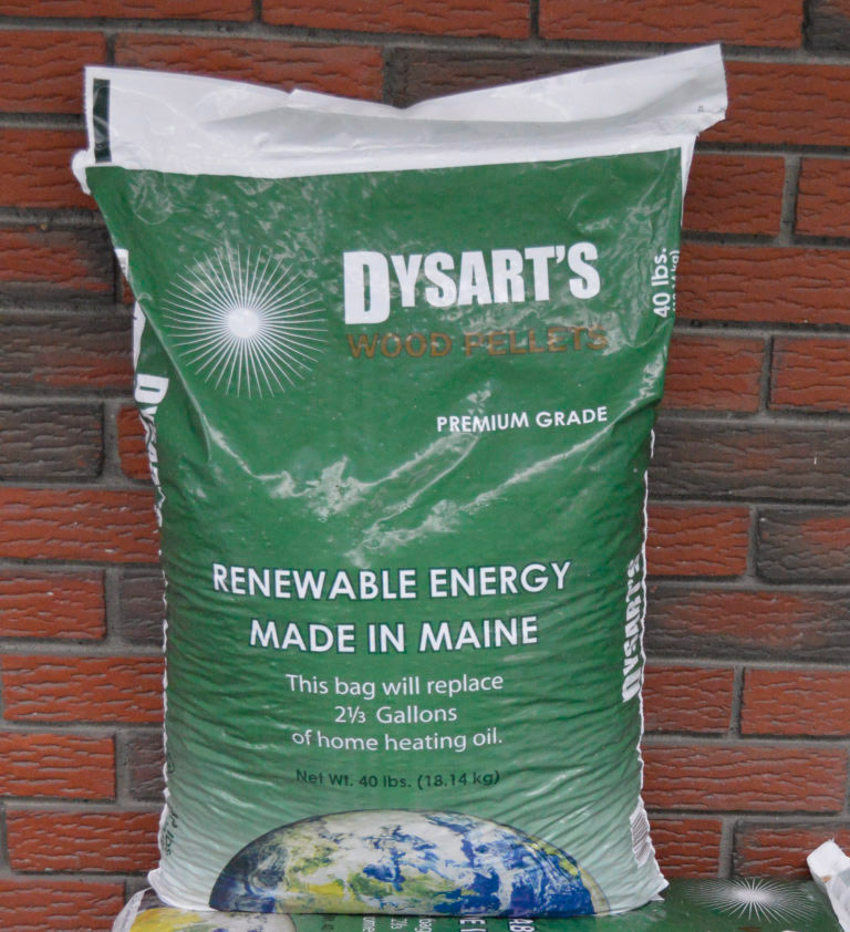 photo of dysart's premium grade wood pellets bag
