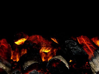 photo of embers charcoal